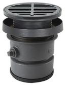 4 in. Push Joint Ductile Iron Floor Drain Assembly with 6-1/2 in. Round Grate and Ring and Strainer