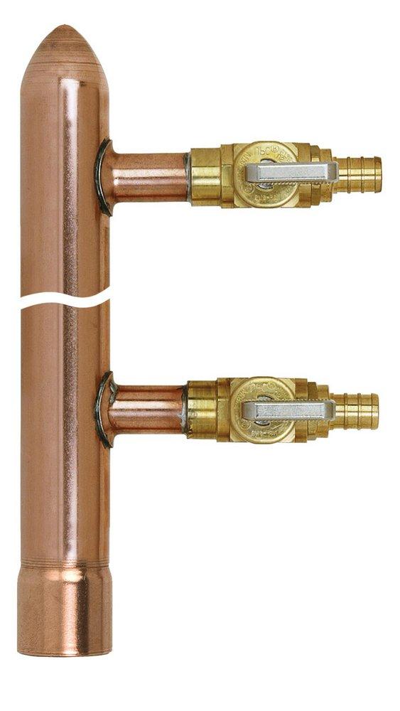 Sioux Chief Copper Female Sweat x Spin Closed 1 in. Valve Manifold 