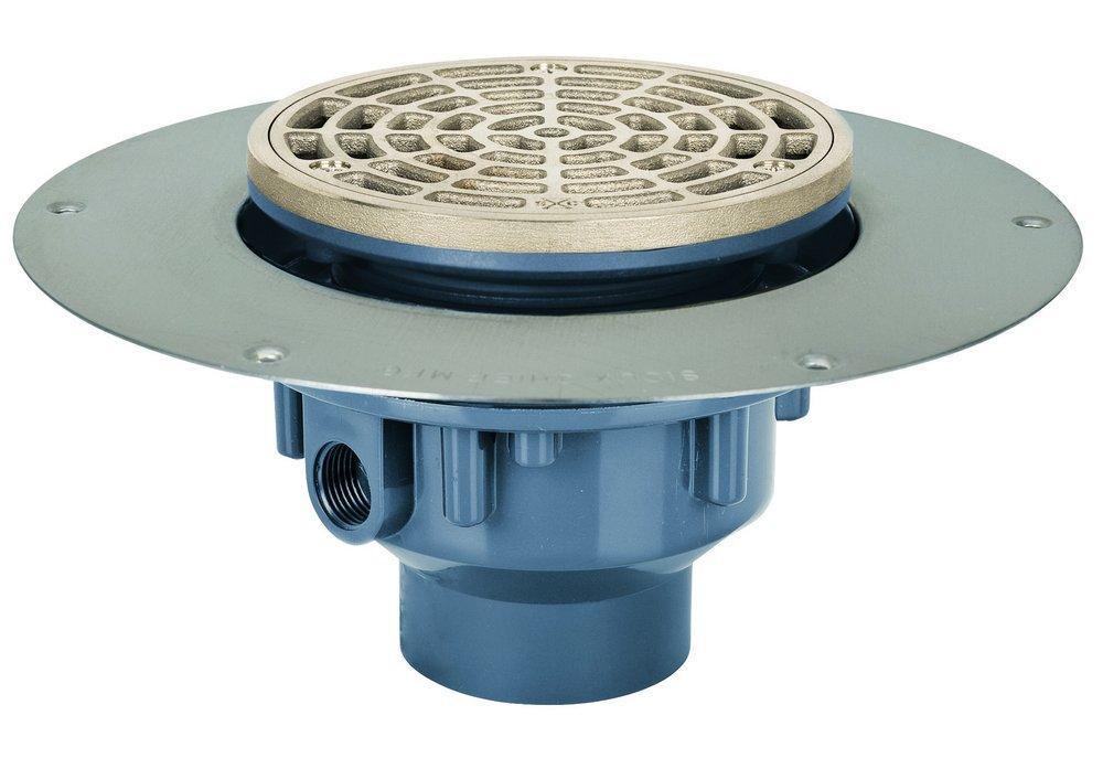 Sioux Chief Nickel Bronze Inside Caulk Plastic Floor Drain 