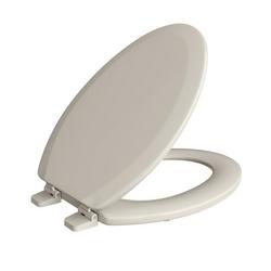 Elongated Closed Front Toilet Seat in Biscuit