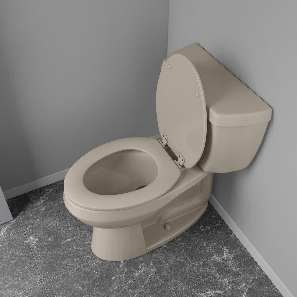 Jones Stephens Biscuit Elongated Closed Front Toilet Seat 