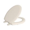 Round Closed Front with Cover Toilet Seat in Biscuit