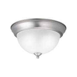 2 Light 60 W Semi Flush Mount in Brushed Nickel
