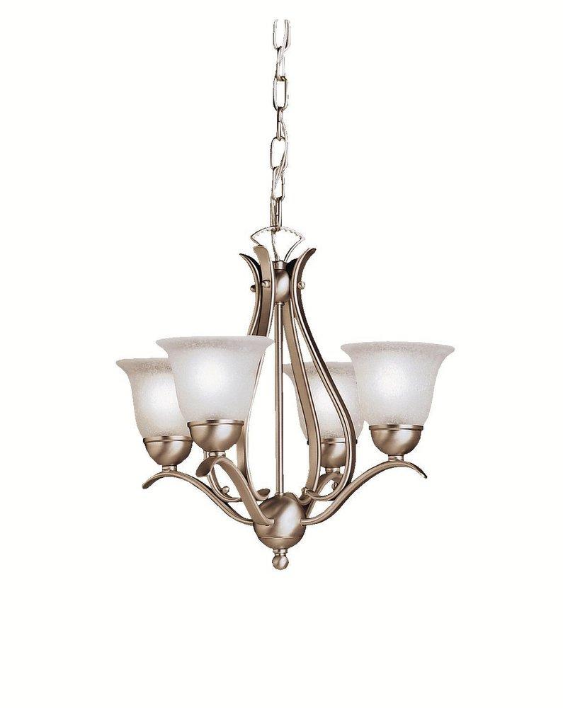 Kichler Lighting Brushed Nickel 60W 4-Light Candelabra Chandelier 