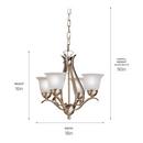 Kichler Lighting Brushed Nickel 60W 4-Light Candelabra Chandelier 