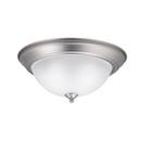 Kichler Lighting Brushed Nickel 13-1/4 in. 60W 2-Light Flushmount Medium Ceiling Light 