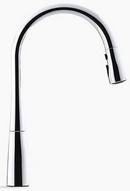 KOHLER Vibrant® Stainless Single Handle Pull Down Kitchen Faucet with Three-Function Spray, Magnetic Docking and Sweep Spray Technology 