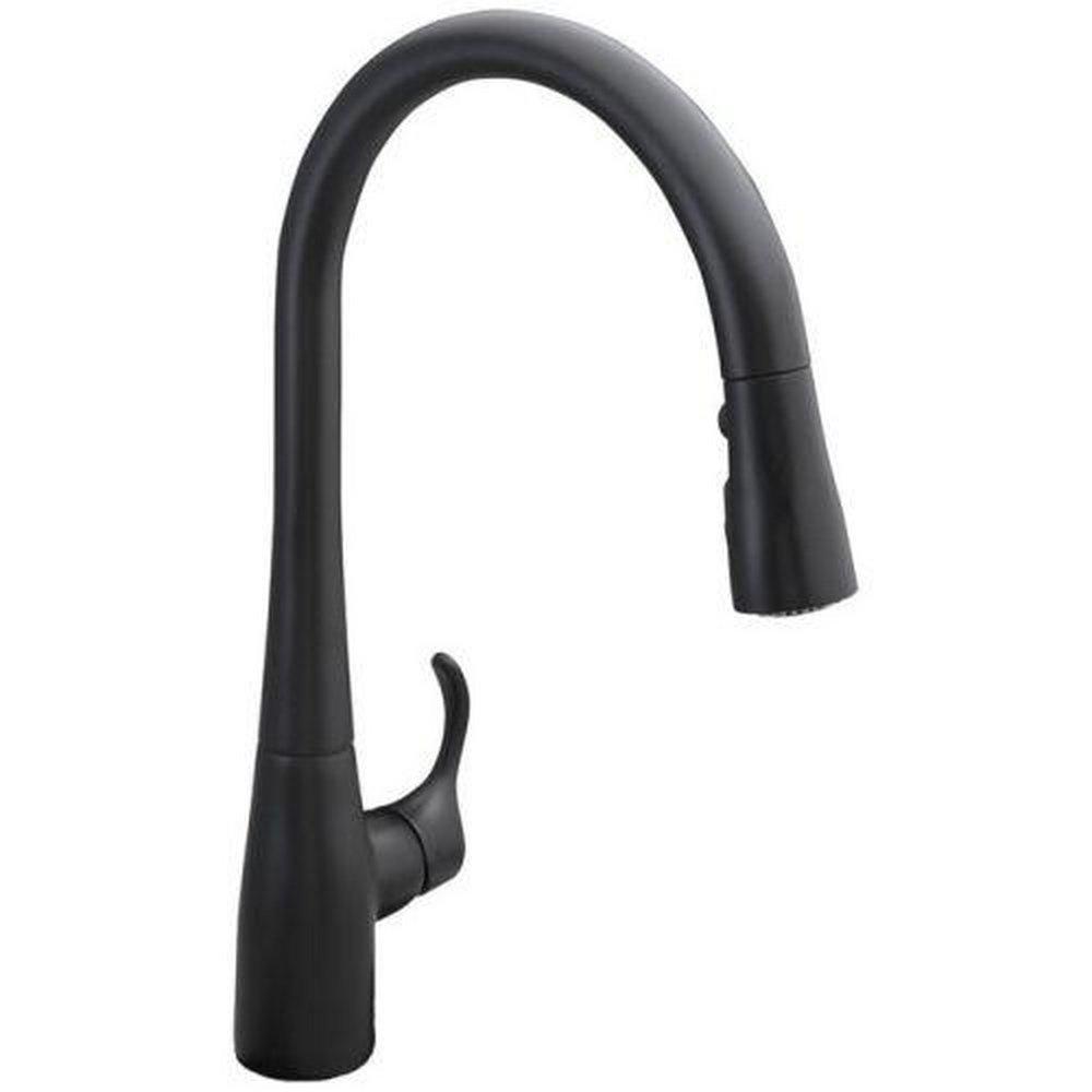 KOHLER Vibrant® Stainless Single Handle Pull Down Kitchen Faucet with Three-Function Spray, Magnetic Docking and Sweep Spray Technology 