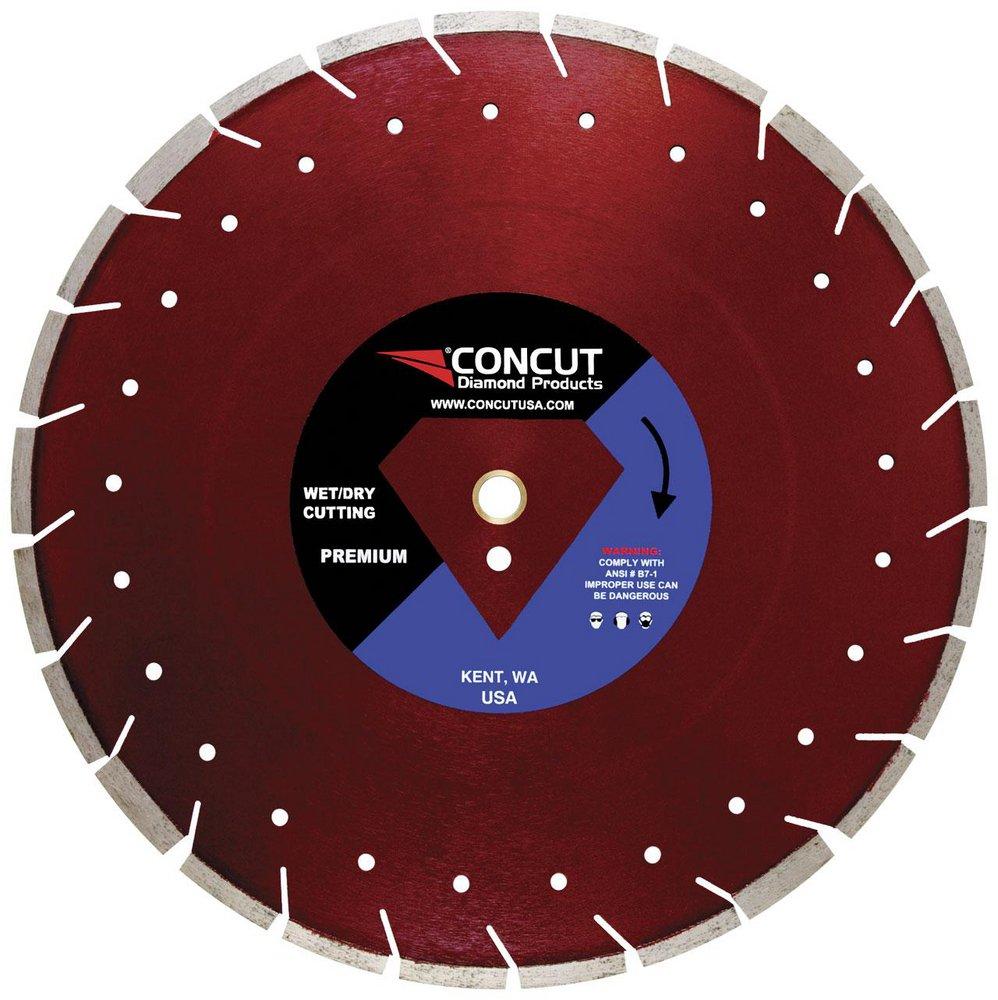 Concut Diamond Products Cured Concrete with Asphalt Overlay Blade 