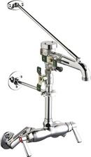 Two Lever Handle Wall Mount Service Faucet in Polished Chrome
