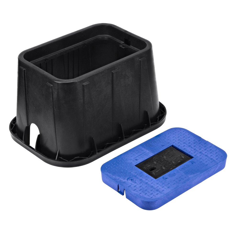 NDS Black 12 x 17 in. Plastic Meter Box with Cast Iron Reader in Blue 