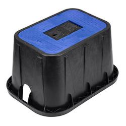 12 x 12 x 17 in. Plastic Meter Box with Cast Iron Reader in Blue