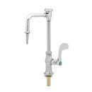 T&S Brass Chrome Lead Law Compliant One Hole Wristblade Handle LAB Faucet With Gooseneck Spout Chrome 