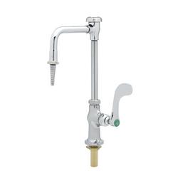 Lab Faucet, Single Temp, Swivel/Rigid VB Nozzle, Serrated Tip, 4" Wrist-Action Handles