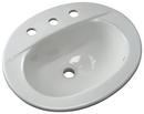 20 in. Drop-in Oval Vitreous China Bathroom Sink in White