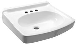 22 in. Wall Mount Rectangular Vitreous China Bathroom Sink in White