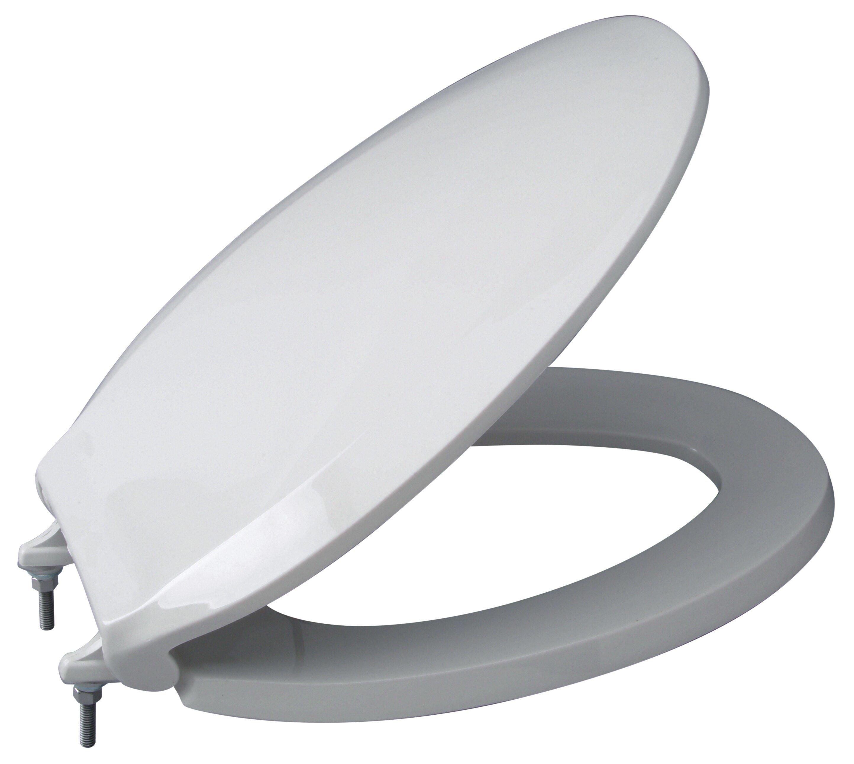Zurn White Elongated Closed Front Commercial Heavy Duty Toilet Seat 