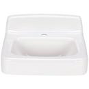 22 in. Wall Mount Rectangular Cast Iron Bathroom Sink in White