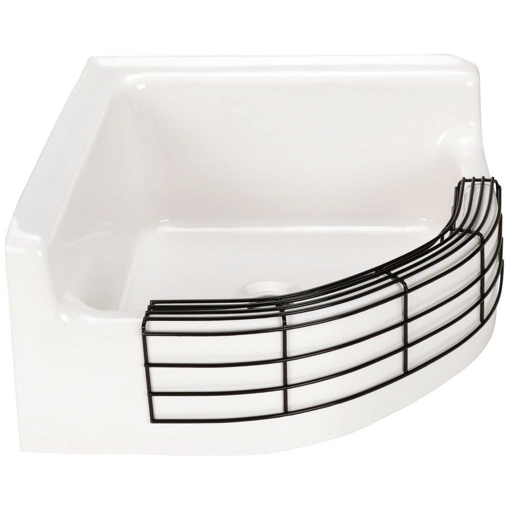 Zurn White Floor Mount Cast Iron Floor Sink 