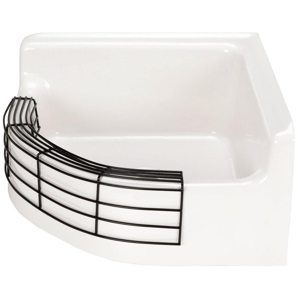 Zurn White Floor Mount Cast Iron Floor Sink 