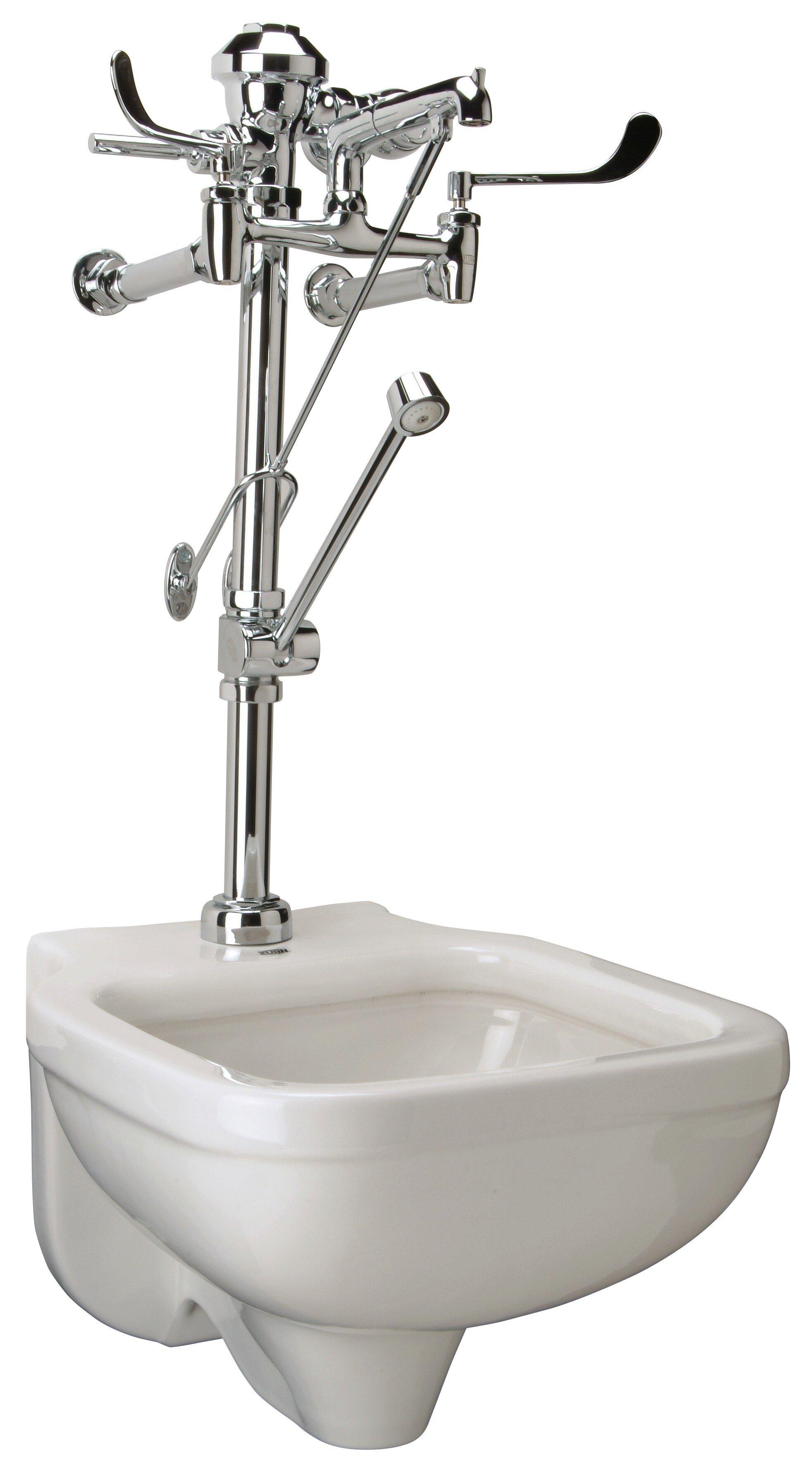 Zurn White 1-1/2 in. Wall Mount Service Sink 