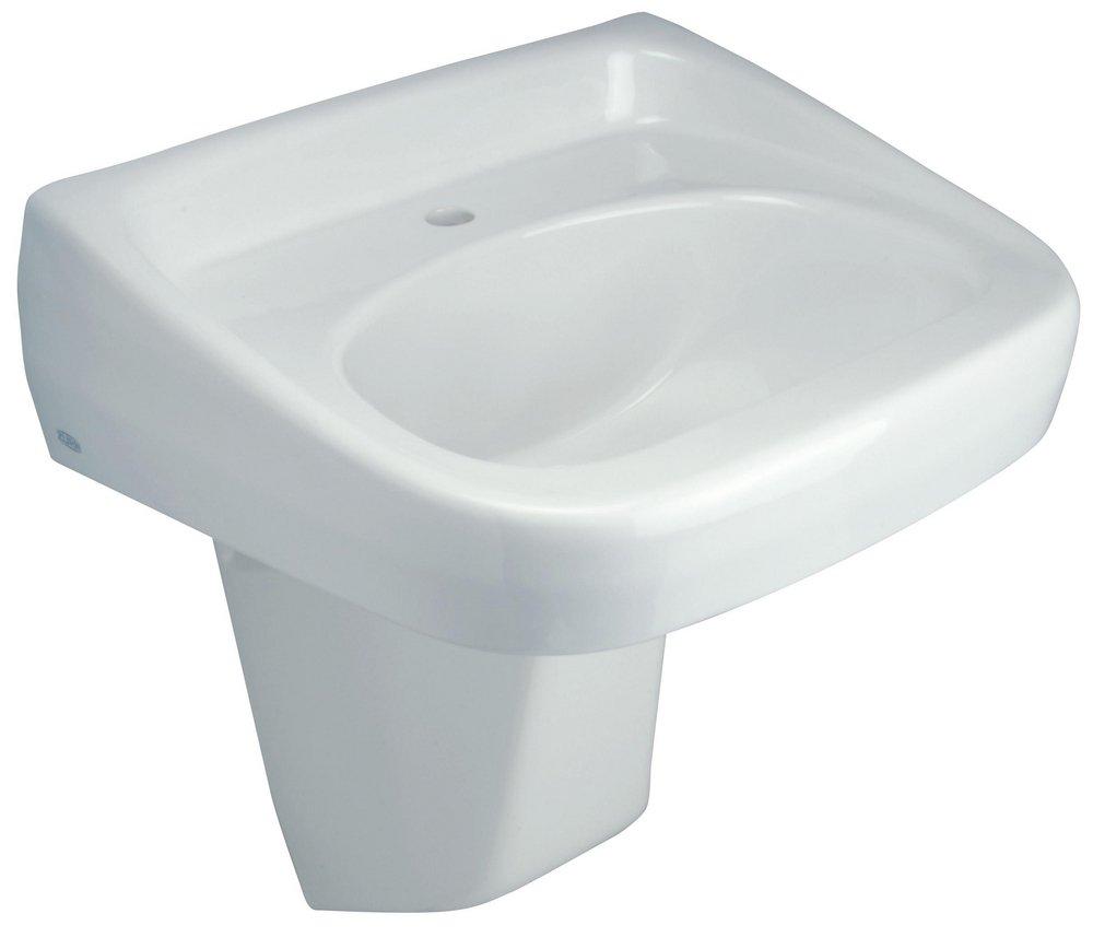 Zurn 20 x 18 in. Vitreous China Single Hole Wall Mount Lavatory Sink with Half Pedestal 