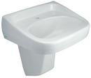 Zurn 20 x 18 in. Vitreous China Single Hole Wall Mount Lavatory Sink with Half Pedestal 