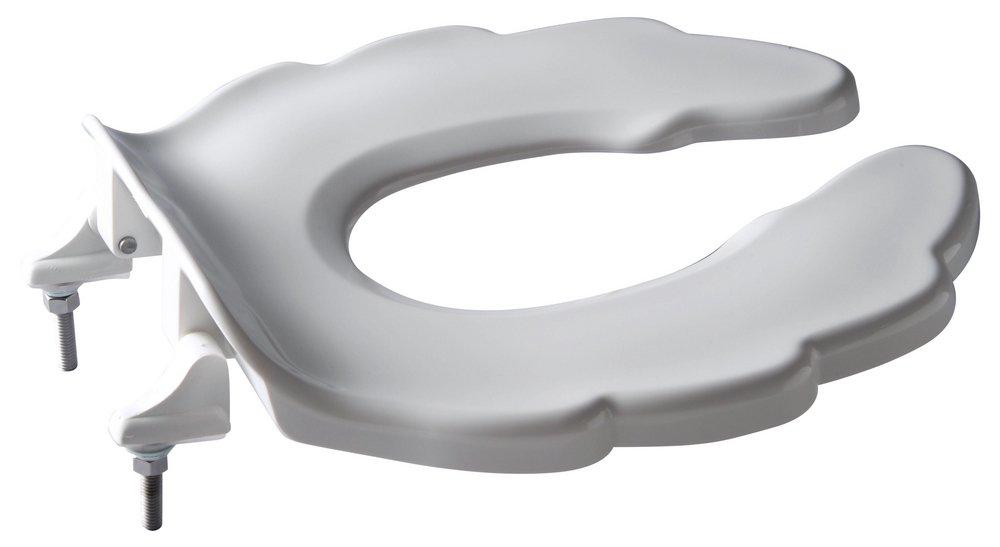 Zurn White Elongated Open Front Toilet Seat 