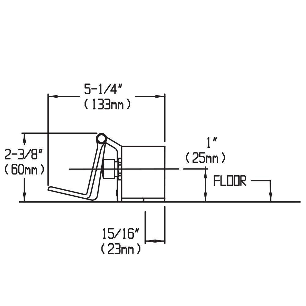 Speakman Polished Chrome Brass Floor Mount Double Foot Pedal Valve 