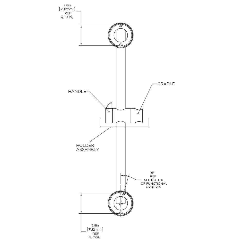 Speakman Polished Chrome 24 in. Combinatrion Slide/Grab Bar 