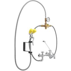 Combination Service Sink Faucet and Fixed Mount Eyewash with SE-370 Thermostatic Mixing Valve 2.32 gpm, 14.4 lbs
