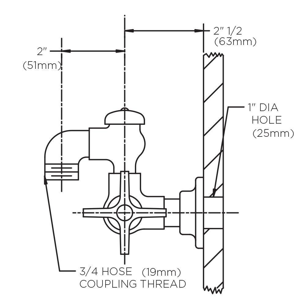 Speakman Chrome Plated Brass FNPT x Hose Hose Bibb 