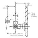 Speakman Chrome Plated Brass FNPT x Hose Hose Bibb 