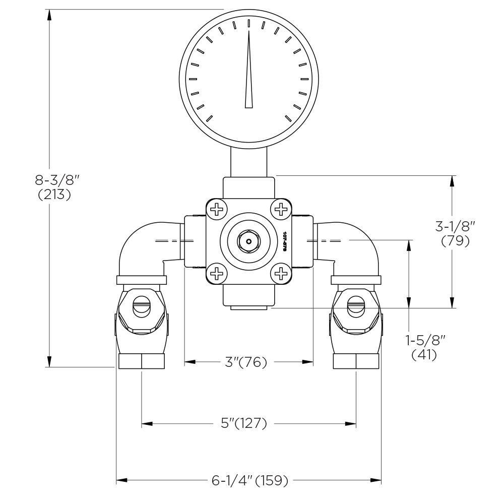 Speakman Rough Brass Thermostat Mixing Valve 
