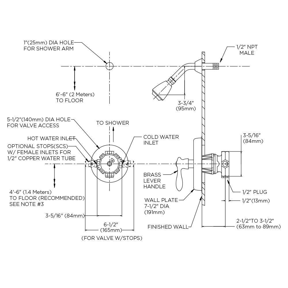 Speakman Polished Chrome 2 gpm Shower Valve Kit with Single Lever Handle 