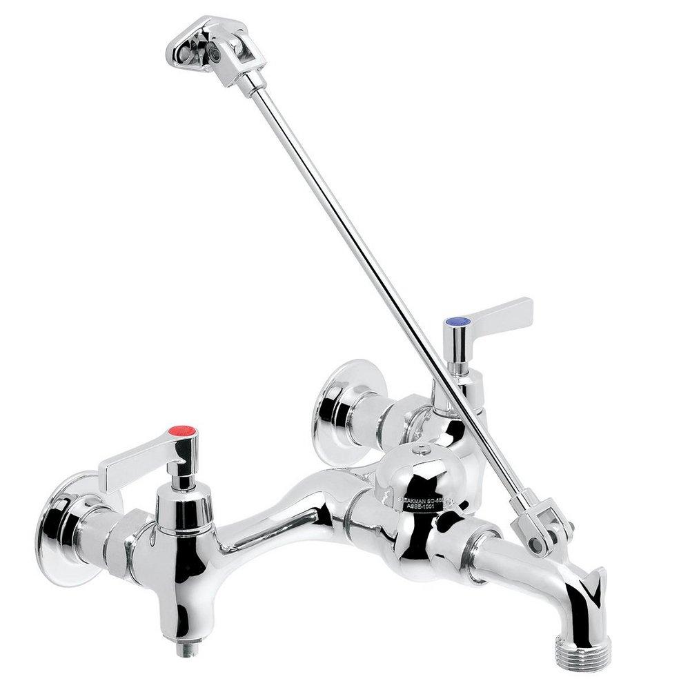 Speakman Polished Chrome Two Lever Handle Wall Mount Service Faucet 