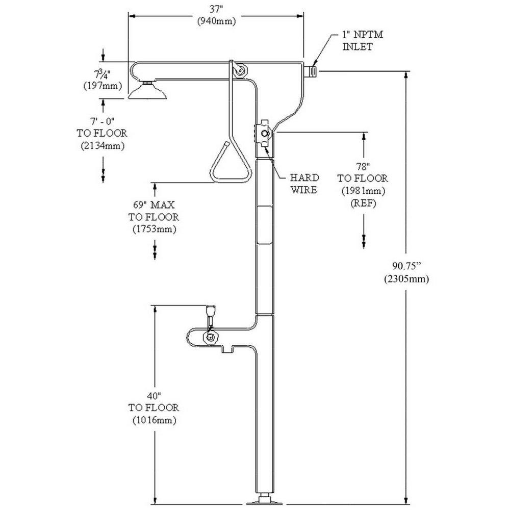 Speakman DuraJade&trade; Heat Traced Emergency Shower System 