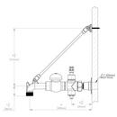 Speakman Rough Chrome Plated Two Lever Handle Wall Mount Service Faucet 