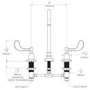 Speakman Polished Chrome Double Wristblade Handle Widespread Bathroom Sink Faucet 