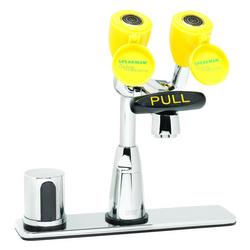 Counter Mounted Sensor Battery 8in. Deck Plate Faucet with Integrated Eyewash, 2.2 gpm, 11.5 lbs