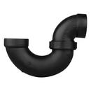 Black ABS DWV Union P-Trap With Plastic Nut 