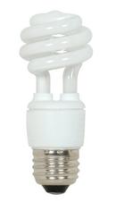 9W T2 Compact Fluorescent Light Bulb with Medium Base