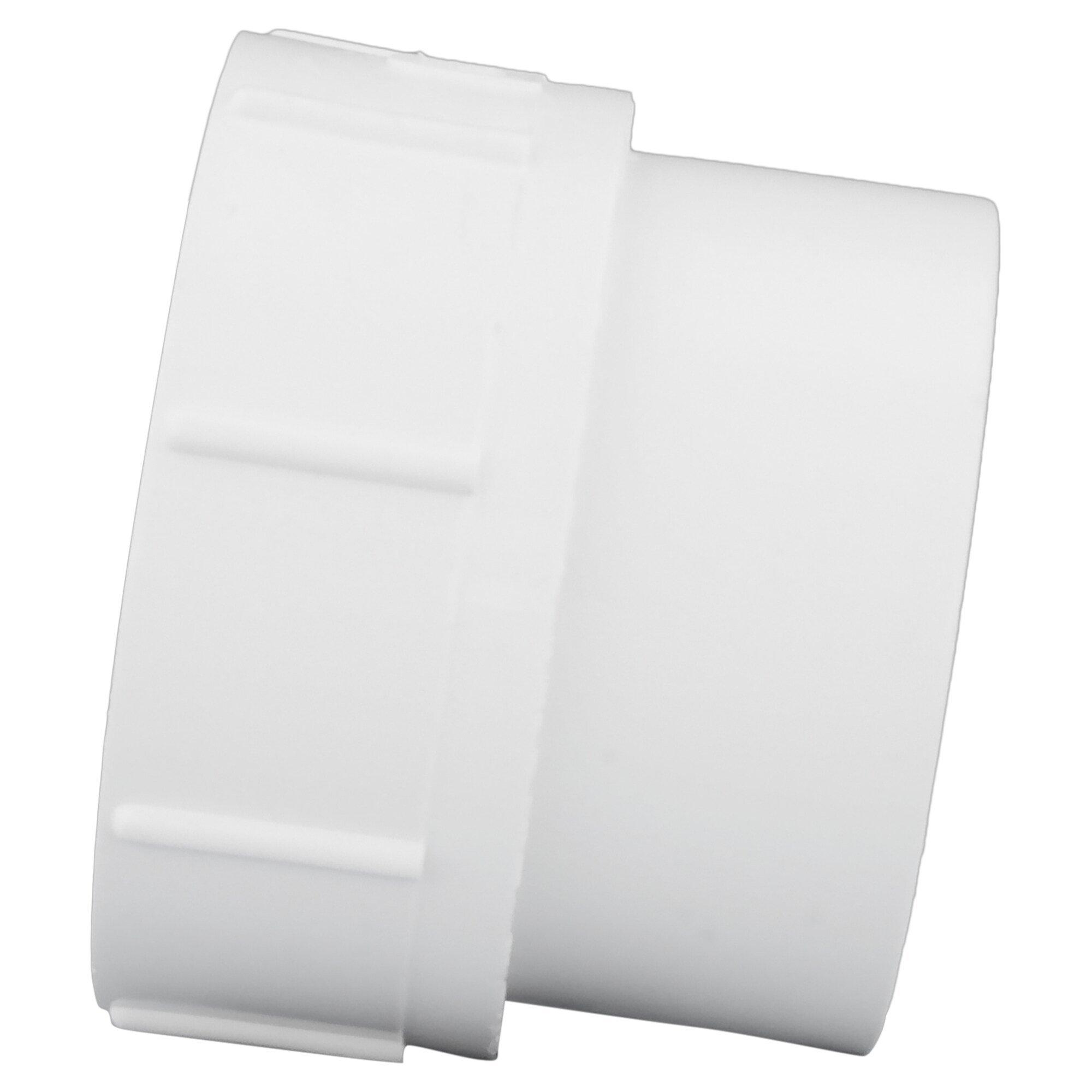 White Spigot x FNPT PVC DWV Cleanout Adapter 