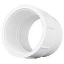 White Spigot x FNPT PVC DWV Cleanout Adapter 