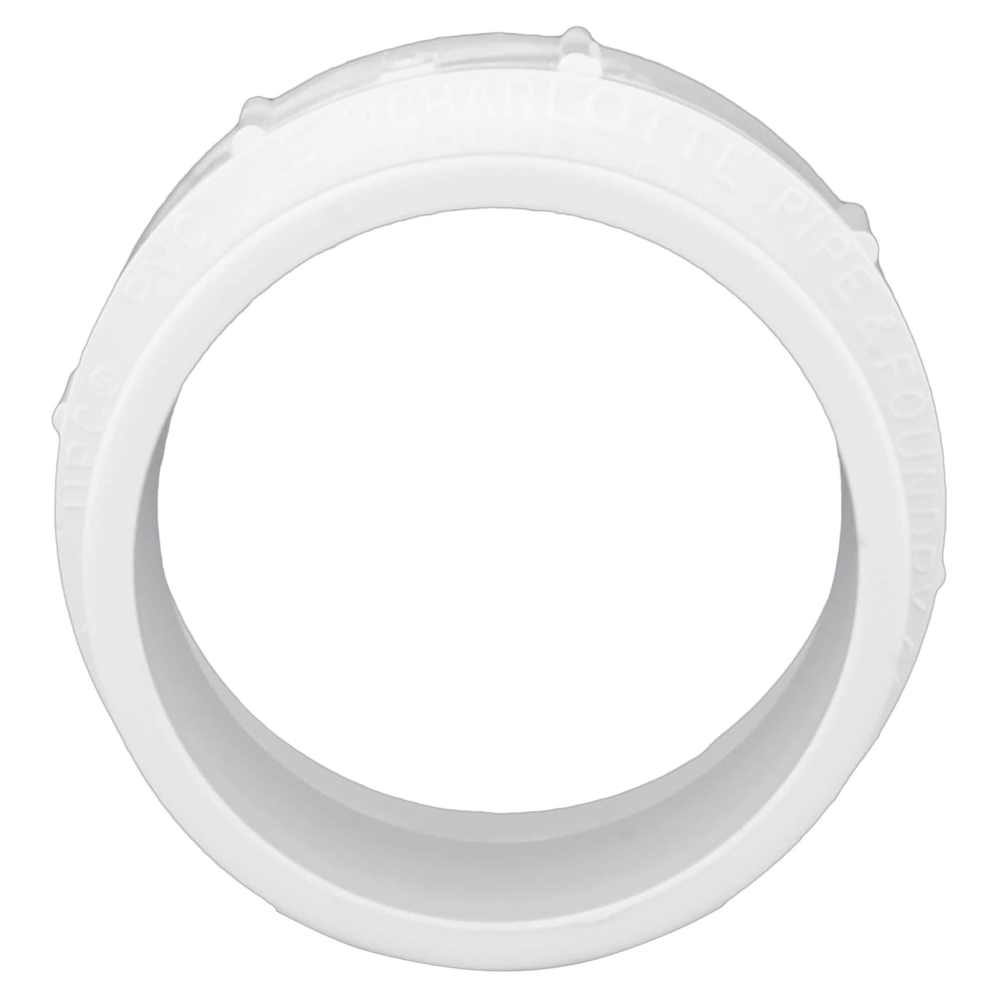 White Spigot x FNPT PVC DWV Cleanout Adapter 