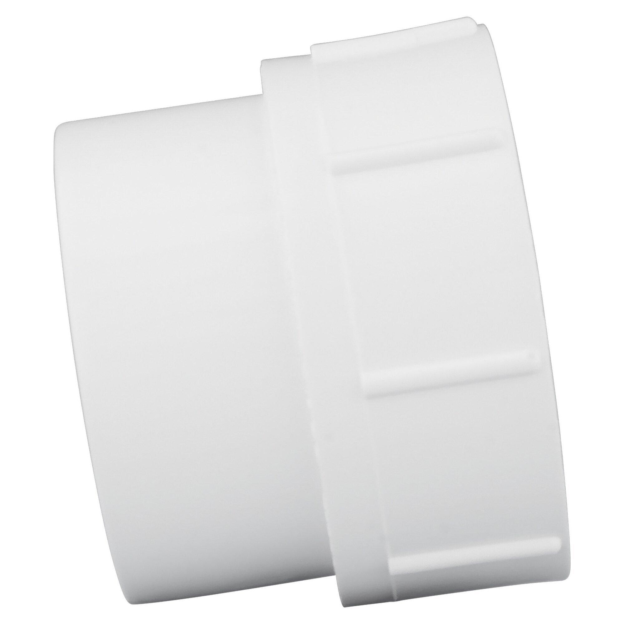 White Spigot x FNPT PVC DWV Cleanout Adapter 