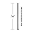Craftmade Brushed Polished Nickel 36 in. Ceiling Fan Down Rod 