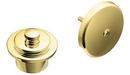 Metal Push-Pull Drain in Polished Brass