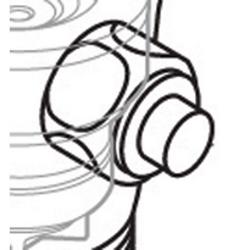 Manual Override Flush Valve Button in Polished Chrome