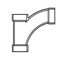 White Hub PVC DWV Combination Wye with 1/8 Degree Bend 